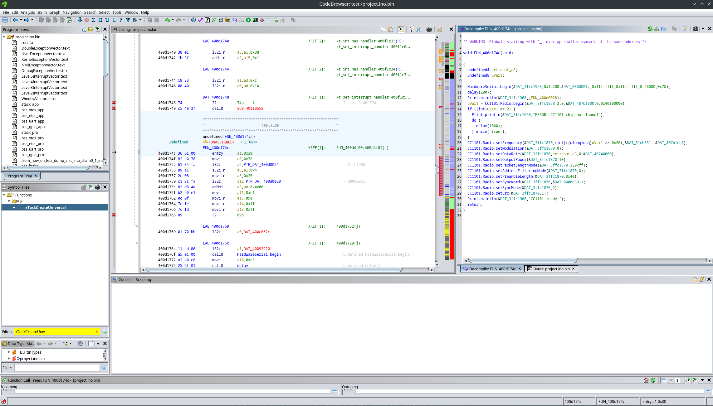 Setup after fixing constants